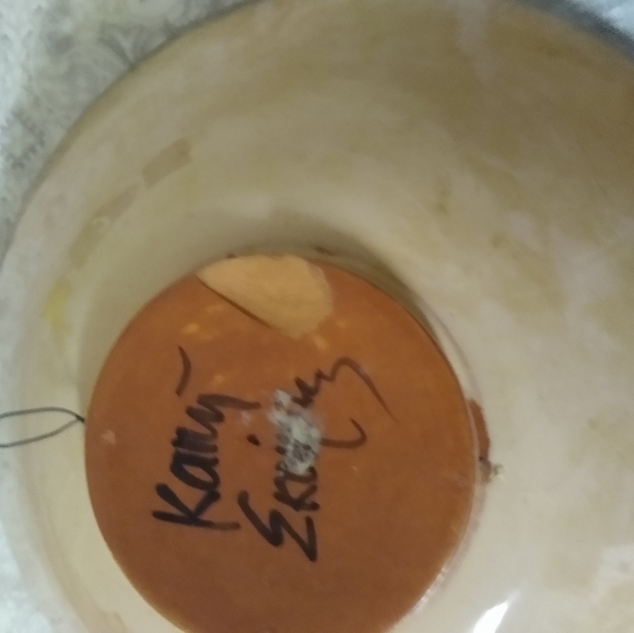 Nautical,Sailing, Beautiful Detailed Hand Painted Pottery Bowl with Ship, Signed - Picture 4 of 4